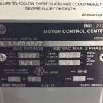 Allen Bradley Motor Control Centers