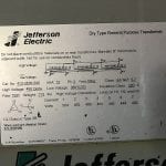 Jefferson Electric Dry Type Transformer