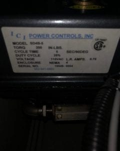 Power Controls SD4B-5 Rotary Actuator