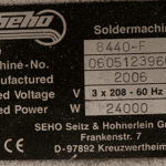 SEHO PowerWave 8440-F Wave Soldering Machine (2006)