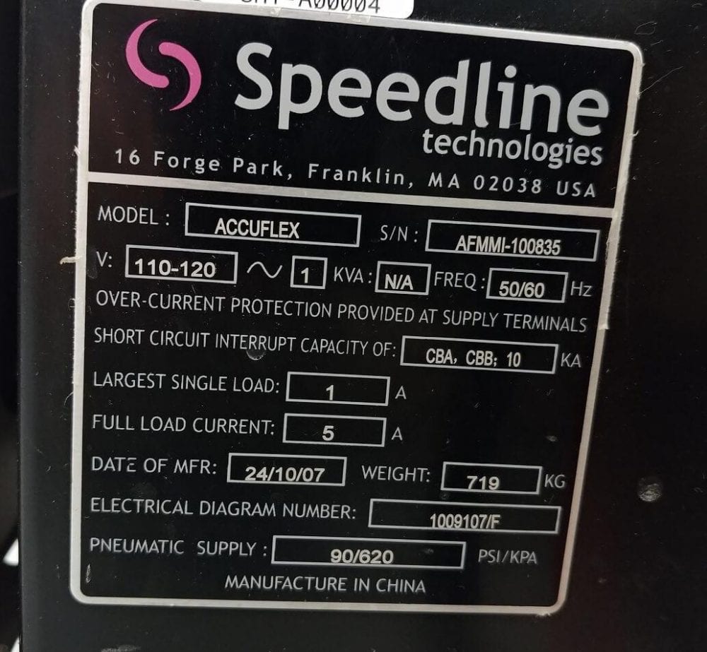 Speedline MPM Accuflex Screen Printer