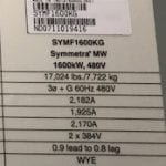 Symmetra MW 1600 KW, 480 V System with External Bypass
