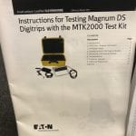 Eaton MTK2000 Test Kit for Magnum DS Digitrip Cutler Hammer, Trip Unit Test Kit