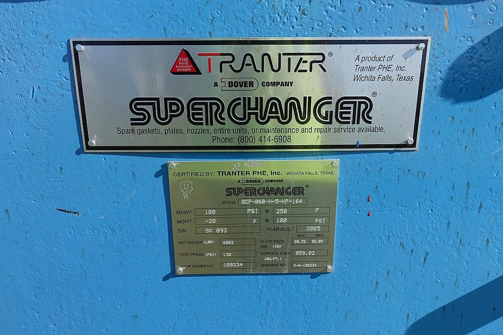 Tranter Plate Type Heat Exchanger GCP-060