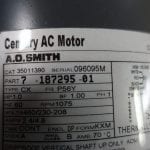 A.O. Smith Century AC Motor Condenser Fan Duty CAT 35011390
