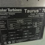 Solar Turbines Used T70 Gas Turbine Generator Set